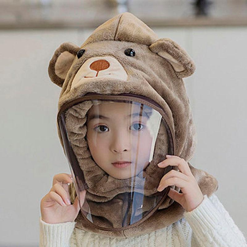 Children's Hat Anti Droplet Dust and Wind Proof Autumn and Winter Cover Thickened Thermal Isolation Ear Cap Baby Outdoor Thermal Cap