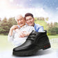 Men's Winter Cotton Shoes Leather Wool Fur Integrated Warm Cotton Leather Shoes Non-slip Dad Shoes