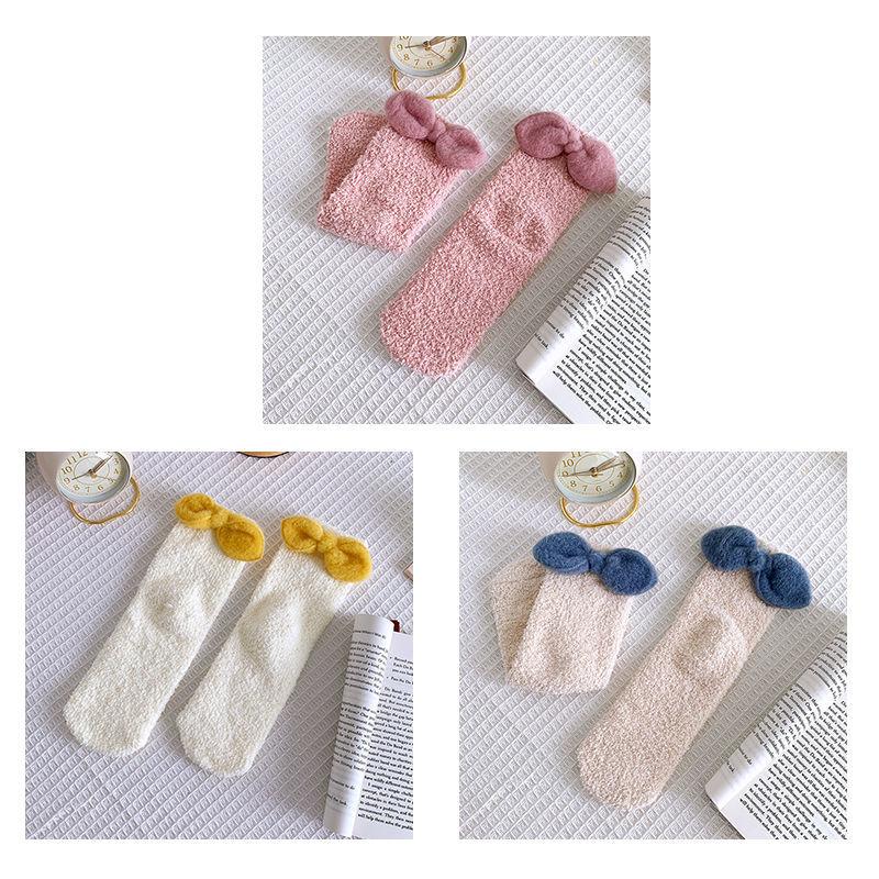 Autumn and Winter Mink Velvet Socks Plus Velvet Thick Warm Floor Socks Women's Coral Velvet Home Sleep Socks