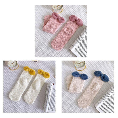 Autumn and Winter Mink Velvet Socks Plus Velvet Thick Warm Floor Socks Women's Coral Velvet Home Sleep Socks