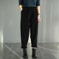 Casual Corduroy Harem Pants, Women's Tapered Pants, Elastic Waist Corduroy Pants, Womens Oversized Trousers, Women's Baggy Pants