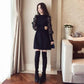 Pofulove Dress Fairy skirt in long Waist was thin outside wear Women's Wild winter Long Sleeve