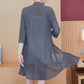 Women's Solid Color Long Coat Sun Protection Clothing Women's Mid-length Beach Chiffon Cardigan Shawl Air-conditioning Shirt Thin Coat