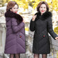 Winter Women's Down Jacket Fashion Fur Collar Hooded Jacket Thick and Warm Large Size Medium and Long Cotton Jacket
