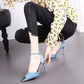 Spring  Autumn High Heels Stiletto Metal Pointed French Girl Sandals Stiletto All-match Single Shoes