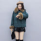 Parkas Thick Fleece Jacket Women's Korean Winter Cotton Coat Short Coat with Big Fur Collar