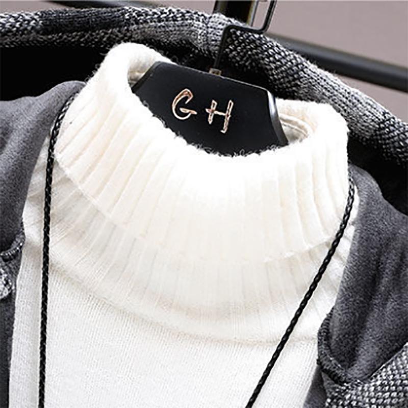 Autumn Men's Sweater Hooded Zipper Cardigan Stitch Jacket Large Size Casual Plus Velvet Thickening To Keep Warm
