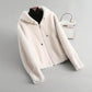 Warm and Anti-rabbit Fur Hooded Jacket Fashion All-match Fur Winter Jacket Women