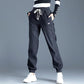 High-waisted Jeans Women's Loose Trousers Autumn and Winter Stretch Thinner Harem Pants Women