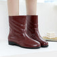 Ladies Rain Boots Mid Tube Faux Leather Anti-Slip Water Shoes Water Boots Kitchen Waterproof Shoes