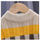 Boy's Pullover Sweater Korean Style Western Style Knitted Thick Warm Top Children's Long-sleeved Middle-aged Children