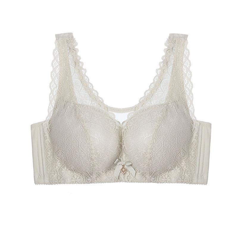 Wide Shoulder Straps Underwear Women's Small Breasts Gather The Auxiliary Breasts on The Support To Prevent Sagging Without Steel Ring Thin Bra