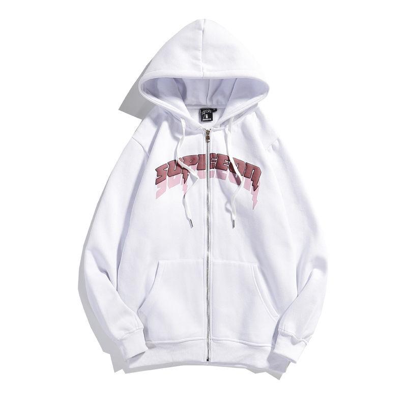 Hooded Sweater Men's Street Hip-hop Loose Spring and Autumn Print Hoodie Couple Jacket