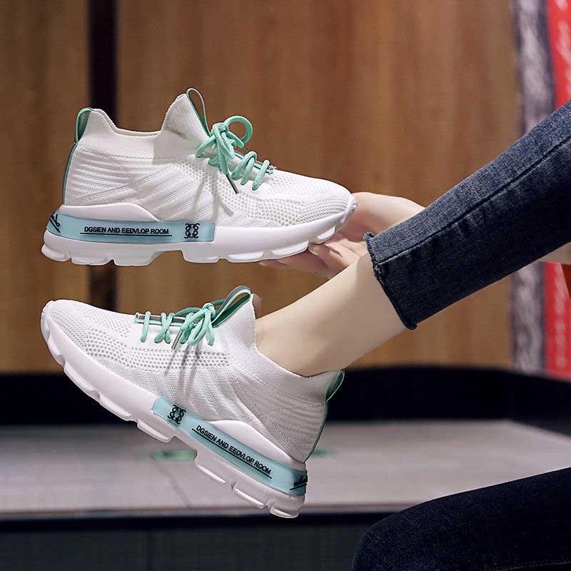 Plus Size 36-41 Summer Women Sneakers Students Low-top Breathable Running Basketball Shoes Shockproof Non-slip White Shoes