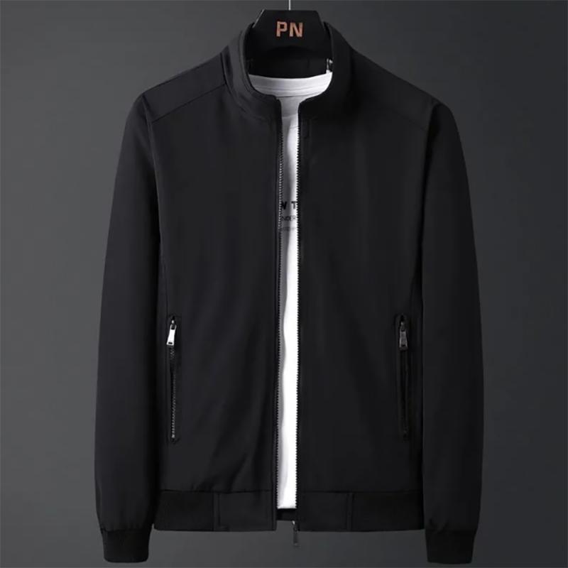 Jacket Men's Autumn and Winter Leisure Loose Slim Trend Jacket Youth Stand-up Collar Jacket