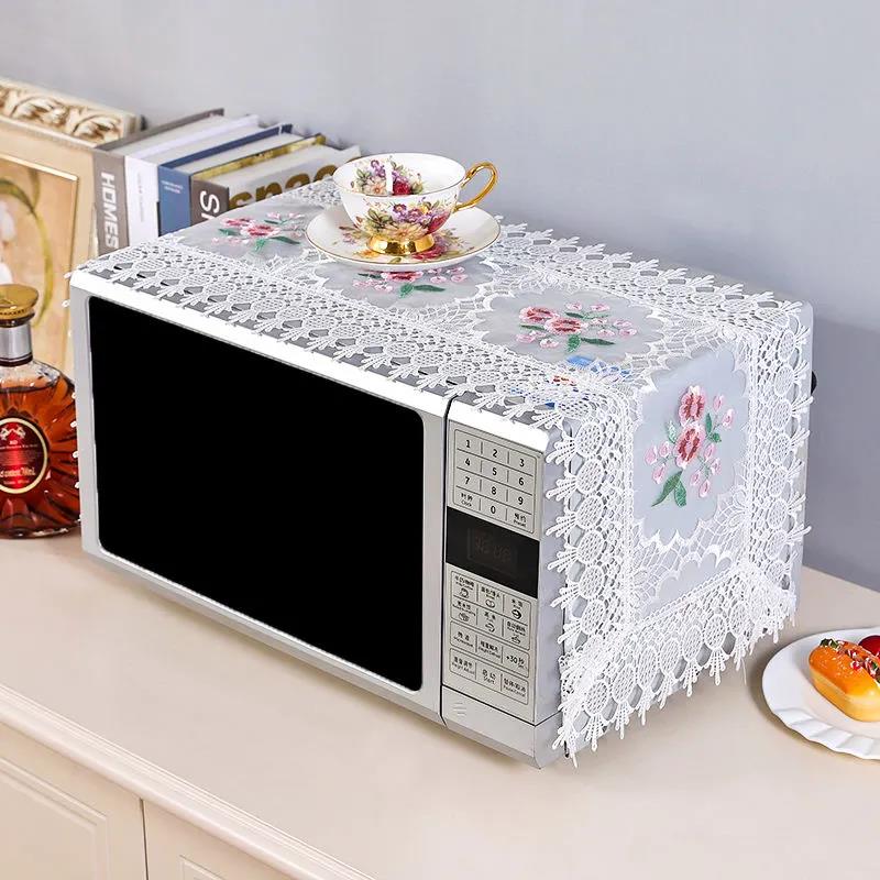 Pastoral Lace Microwave Dust Cover Towel Universal Microwave Cover Towel Household Kitchen Dust Cover