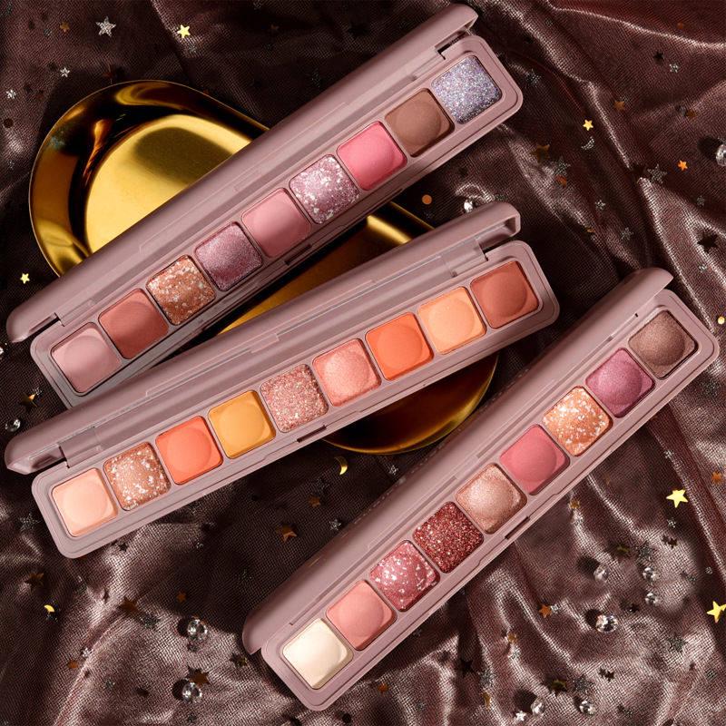 Keyboard fingertip eye shadow disk super fire 9 color set eye shadow glitter pearlescent waterproof