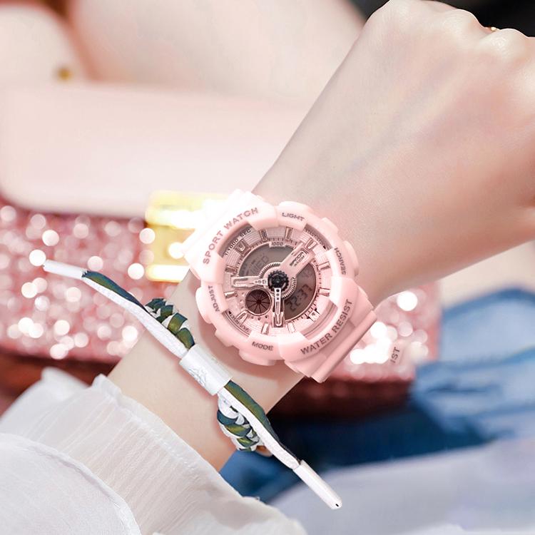 Student Sports Watch Silicone Strap Luminous Waterproof LED Digital Alarm Clock Outdoor Women Watch