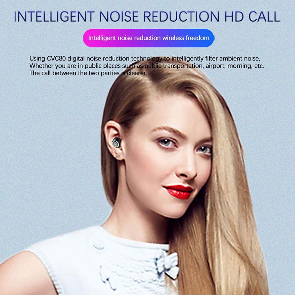 Waterproof 5.0 Earphones Bluetooth Mini HIFI TWS Earbuds Wireless Headphones Noise Reduction Headset