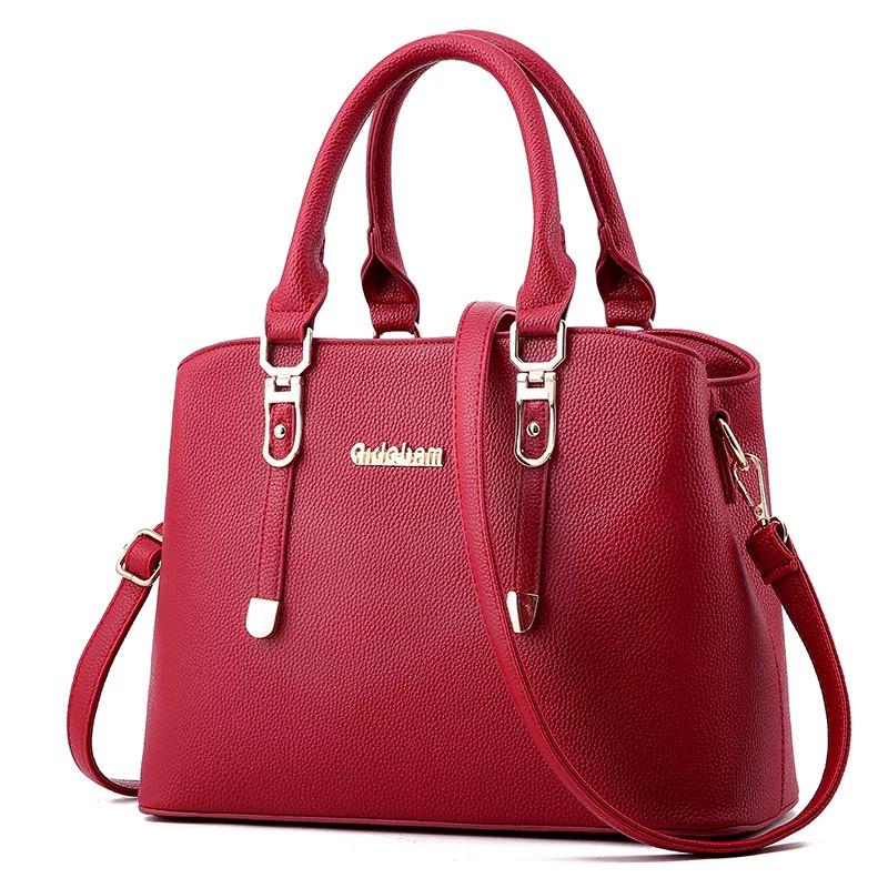 Trendy wild Patent leather bag Big capacity Woman bag European and American style Shoulder Handbag