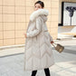 Down Jacket Mid-length Female Winter Korean Version of Real Fox Fur Collar Thick Coat
