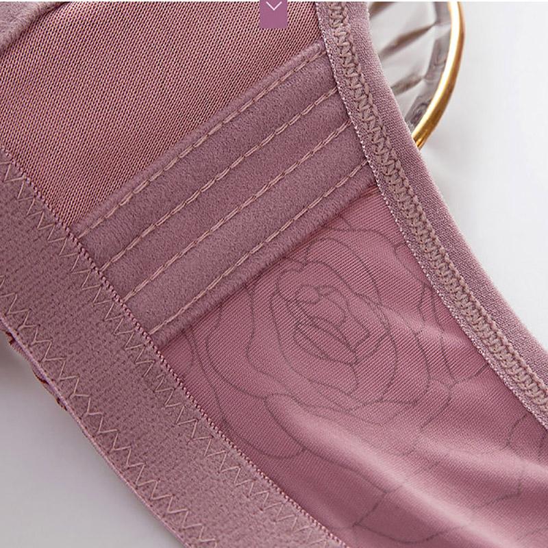 Spring and Summer Thin Section Large Size Anti-sagging Breasts No Steel Ring No Magnetic Gathered Women's Underwear Bra