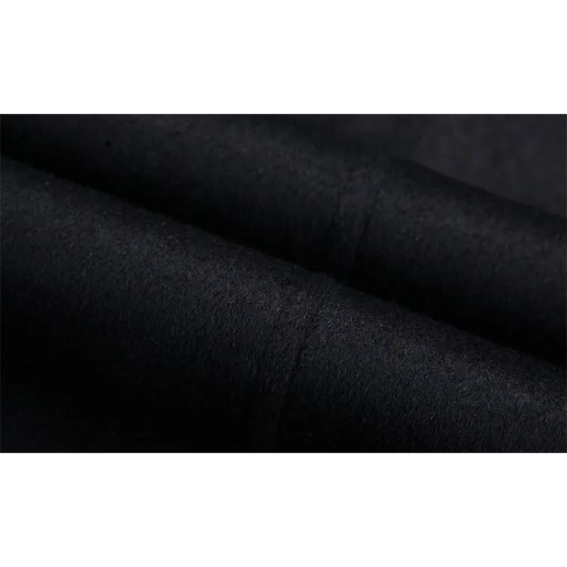 Men's Autumn and Winter Thick Woolen Coat Mid-length Slim Business Coat Winter Single-breasted Wool Trench Coat Solid Casual Suit Collar Warm Outfit