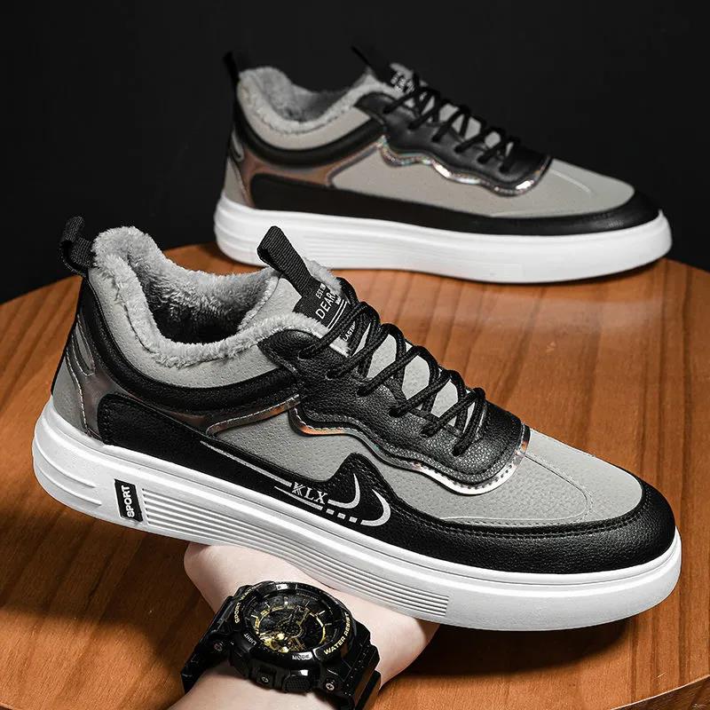 Winter Aj Men's Shoes Warm Plus Velvet Cotton Shoes Men's Shoes Casual Shoes Sneakers Running Shoes