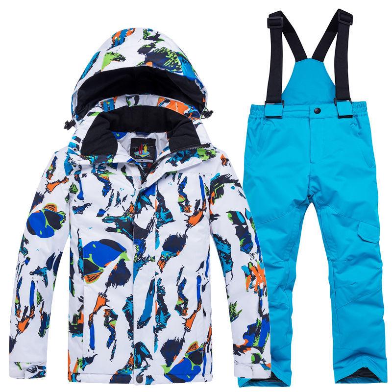 Children's Ski Clothing Suit Outdoor Windproof and Waterproof Two-piece Sportswear Wear-resistant Tooling Snowboard Clothing