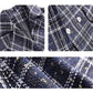 Autumn and Winter Woolen Coat Retro Plaid Mid-length Woolen Coat Thickened Plus Cotton Over-the-knee Plus Size Woolen Coat