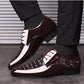 Men's Business Casual Lace-up Leather Shoes Korean Formal Dress Black Pointed Increase Wedding Shoes