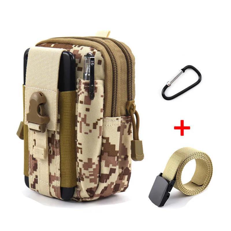 Men's Mountaineering Cycling Multifunctional Waist Bag Mobile Phone Bag Outdoor Travel Hiking Waist Bag Sports Tactical Bag
