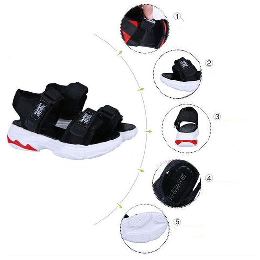 Sports Platform Student Beach Shoes Korean Style All-match Flat Women's Sandals