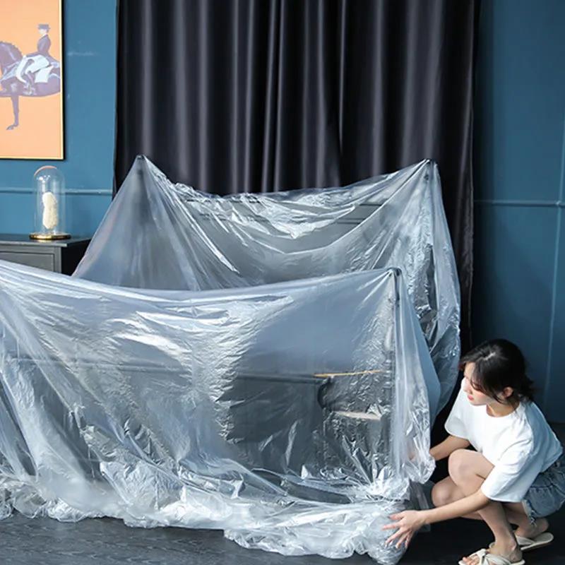 Furniture Dustproof Film Plastic Dustproof Cloth Decoration Wardrobe Protective Film Furniture Cover Bed Cover Household Sofa Dustproof