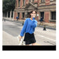Autumn Winter Women's Knitted Pullovers Sweater O-NECK Lantern Sleeve Mink Cashmere Thick Keep Warm