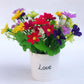 Floral Art Fake Flowers Small Potted Plants Home Decorations Wedding Decoration Artificial Flower Ceramic Set  Decorations