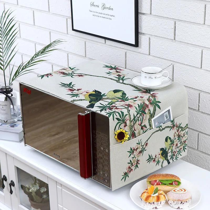 35*100cm Microwave Oven Cover Dust Cover Cloth Cover Oil Cover Cloth Oven Cover Three Sides All-inclusive