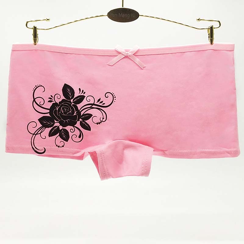 6 Pieces/set of Pure Cotton Underwear Women's Cotton Sexy Boxer Briefs