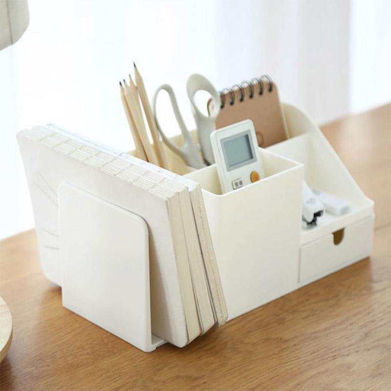 Office Desktop Storage Box Student Sundries Organizer Stationery Bookshelf Desk Rack