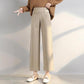 Women's Woolen Pants Autumn and Winter New Loose and Thin Nine-point Straight High-waist Wide-leg Pants Casual Woolen Pants Women