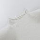 Turtleneck Autumn Winter Solid Wool Knit Sweater New Sexy Temperament High Neck Short Sleeve Sweater Top Women