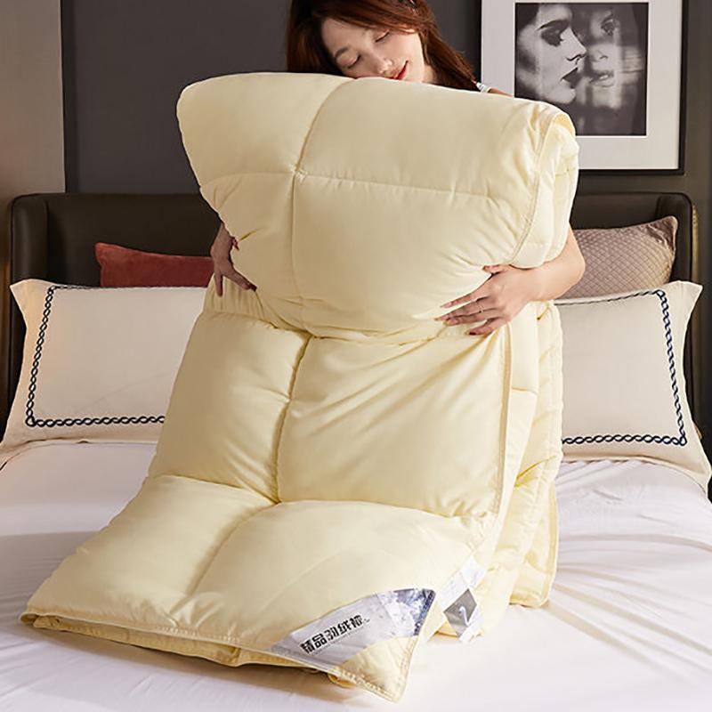 Winter Thick Warm Down Quilt Household Single Double White Goose Down Quilt Student Dormitory Four Seasons Universal Quilt