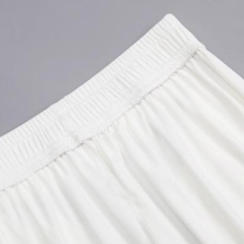 White Ice Silk Sports Pants Women's Summer Thin Section Loose and Thin Nine-point Beam Foot Casual Lantern Pants