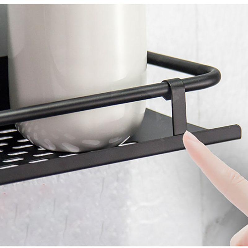 Stainless Steel Bathroom Storage Shelf Punch-Free Kitchen Bathroom Toilet Wall Hanging Storage Rack