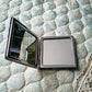 3D vision Double-sided Mirror with Flip Cover PU Ladies Makeup Mirror Collapsible Must-have Makeup for Travel Appointment Portable HD Thin and Light