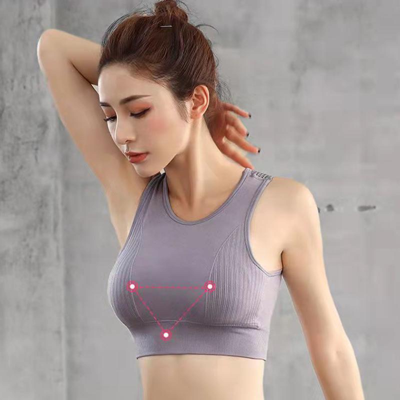 Women's Sports Bra No Underwire Shock Quick Dry Underwear Anti-gathering Stereotyped Beauty Back Hollow Vest with Removable Chest Pad Yoga Vest