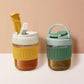 Water Cup Heat-resistant Coffee Cup Female Simple Cute Summer Compact Portable Ins Wind Summer Plastic Straw Cup