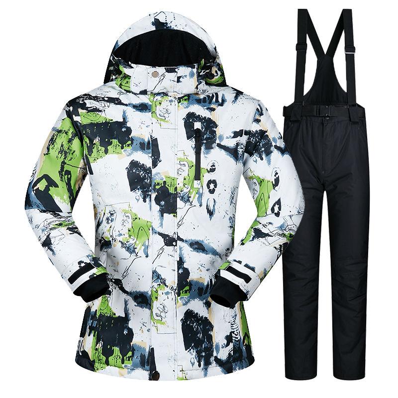 Men's and Women's Ski Wear Winter Outdoor Warm Windproof Waterproof Ski Snowboard Wear Women's and Men's Ski Jackets Ski Pants Snow Clothes