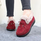 Winter Cotton Shoes Ladies Thick Warm Cotton Shoes Flat Bottom Plus Velvet Mother Shoes Plus Velvet Cotton Boots A Pedal Lazy Shoes