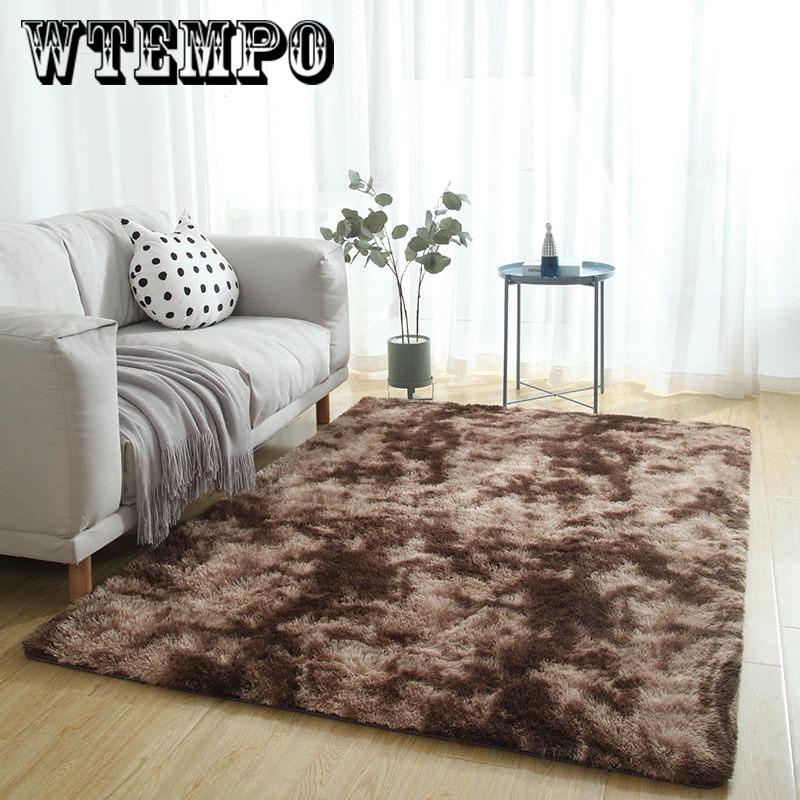 Coffee table mat Nordic wind plush carpet plush floor mat living room carpet soft bedroom blanket